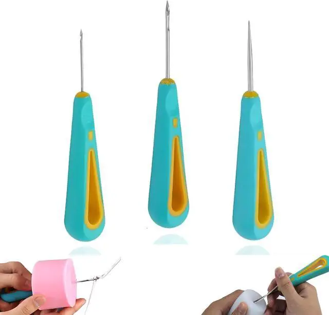 Main image of LQMBABY 3-Piece Wick Punch Set - Round Hole Candle Wick Needles for Moulds & Silicone Molds, DIY Candle Making Tools (Blue-3 Pcs)