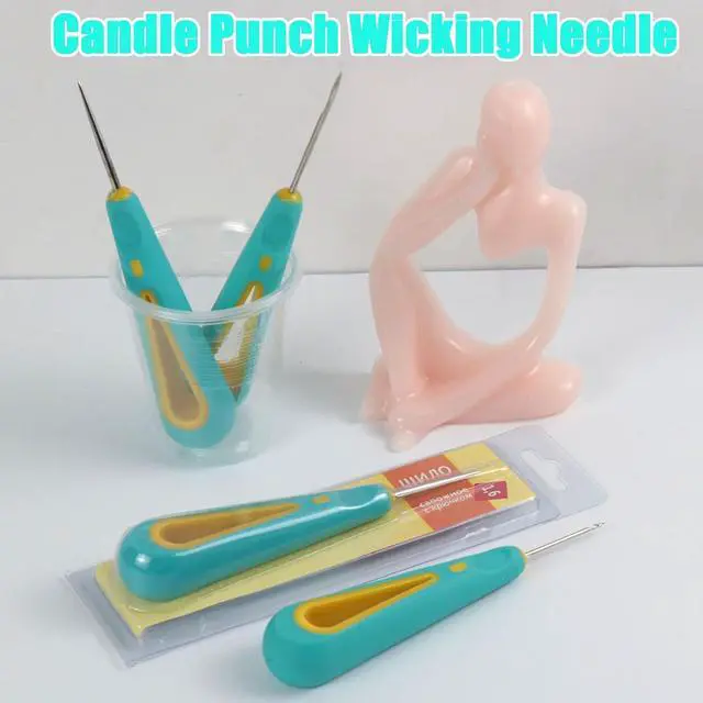 Alt view image 2 of 7 - LQMBABY 3-Piece Wick Punch Set - Round Hole Candle Wick Needles for Moulds & Silicone Molds, DIY Candle Making Tools (Blue-3 Pcs)