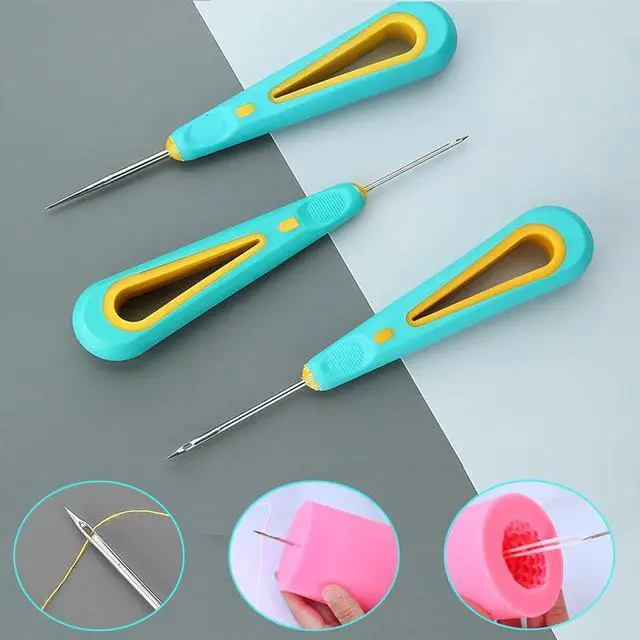 Alt view image 7 of 7 - LQMBABY 3-Piece Wick Punch Set - Round Hole Candle Wick Needles for Moulds & Silicone Molds, DIY Candle Making Tools (Blue-3 Pcs)