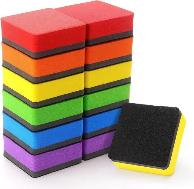 Main image of Tamaki 6 Pack Magnetic Dry Eraser Erasers 4.2'' x 2.2'', Square | Dry Erasers for White Board, Whiteboard Erasers for Kids Classroom