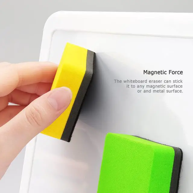 Alt view image 5 of 7 - Tamaki 6 Pack Magnetic Dry Eraser Erasers 4.2'' x 2.2'', Square | Dry Erasers for White Board, Whiteboard Erasers for Kids Classroom