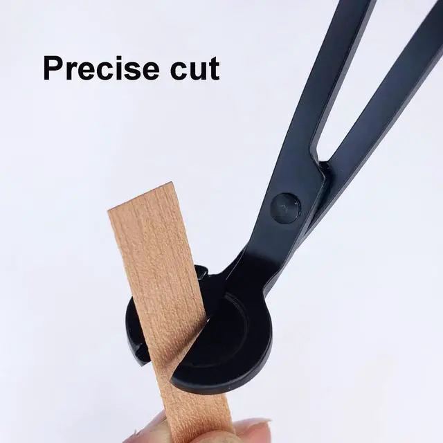 Alt view image 5 of 7 - Wooden Candle Wicks with Wick Trimmer Cutter Crackling Candle Wicks kit 5.1 X 0.5 Inch Natural Candle Wood Wicks with Stand Candle Cores for DIY Candle Making Craft
