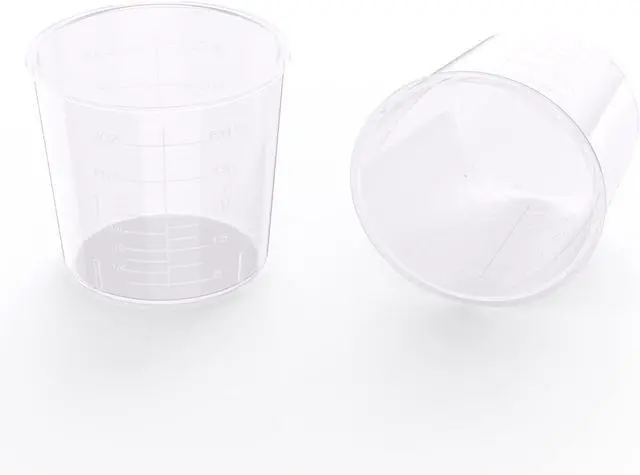 Alt view image 3 of 7 - 30 Pack 2 Ounce Plastic Graduated Cups | 60 ml Transparent Scale Cups with 30 Pcs Wooden Stirring Sticks for Mixing Paint, Epoxy, Resin