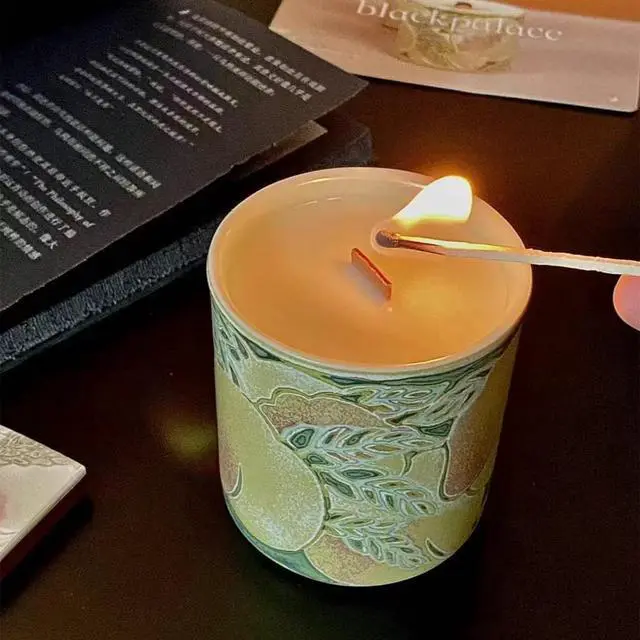 Alt view image 6 of 7 - Wooden Candle Wicks with Wick Trimmer Cutter Crackling Candle Wicks kit 5.1 X 0.5 Inch Natural Candle Wood Wicks with Stand Candle Cores for DIY Candle Making Craft