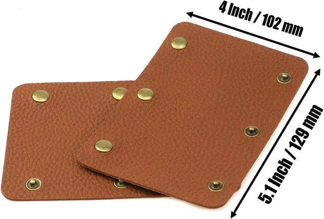 Alt view image 2 of 6 - Mcredy Luggage Handle Wrap Cover with Metal Bronze Clasp, Brown-2Pcs | Soft Leather, Bag Strap Wrap Covers, Easy to Use, for Purse Wallet Shopping Travel Bags