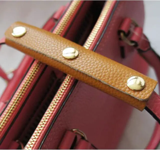 Alt view image 5 of 6 - Mcredy Luggage Handle Wrap Cover with Metal Bronze Clasp, Brown-2Pcs | Soft Leather, Bag Strap Wrap Covers, Easy to Use, for Purse Wallet Shopping Travel Bags