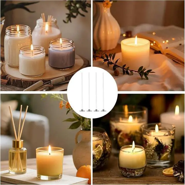 Alt view image 7 of 7 - Phinus Candle Wicks Kit 213 PCS, 3 Different Size Candle Wicks for Candle Making, DIY Candle Wick with Complete Tool for Soy Wax, Beeswax, Coconut Wax (4 Inch, 6 Inch and 7.8 Inch in Length)
