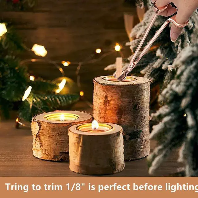 Alt view image 6 of 7 - 100pcs Wood Wicks for Candles,Wood Wicks for Candles Making Smokeless Wooden Candle Wicks with Trimmer Natural Crackling Wooden Wicks for Candle Making 5.1x0.5x0.04inch DIY Craft