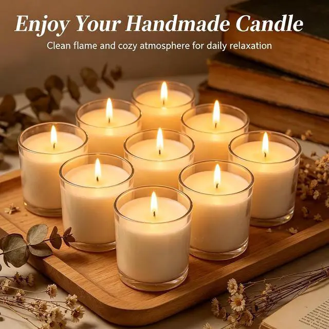 Alt view image 5 of 7 - 100 Piece Pre-Waxed Cotton Wick, 6 Inch with Tabs for DIY Candle Making | Low Smoke, Natural Cotton Core,Candle Wicks for Candle Making
