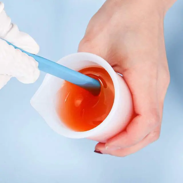 Alt view image 4 of 5 - Nicpro Silicone Stir Sticks Kit - 2 PCS Resin Popsicle Sticks & 2 PCS Spatula Scraper for Mixing Resin, Wax, Paint, Epoxy, DIY Crafts