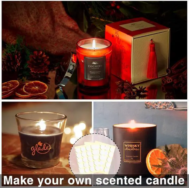 Alt view image 5 of 7 - 120Pcs Candle Wick Stickers, with Tail | Double-Sided, Easy to Peel, Heat Resistance, Ideal for Candle Wick Securing, DIY Candle Making, Home Craft