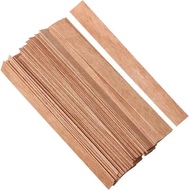 Alt view image 4 of 6 - 100 Pcs Wood Candle Wicks for Candle Making-50 Wicks & 50 Wick Holders | Smokeless Wooden Wicks Long Lasting Candle Cores with Iron Standers for Candle Making Supplies, 5.1 X 0.5 Inch