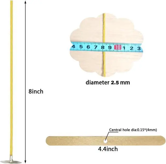 Alt view image 5 of 7 - 50 PCS 8 inch Hemp Candle Wicks kit, 2.5mm Beeswax Candle Wicks for DIY Bulk Natural Candle Wicks for Beeswax Candle Making Hemp Candle Wick for Butter Candle