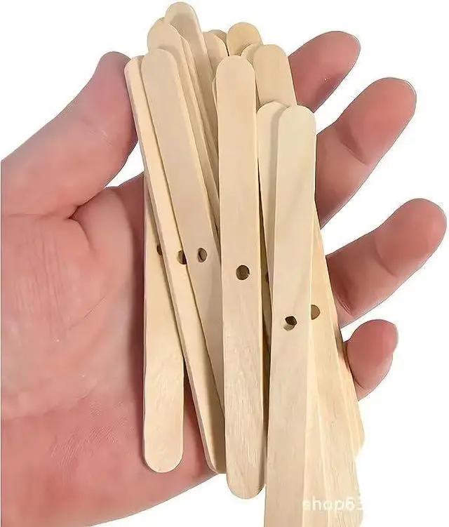 Alt view image 4 of 6 - 200pcs Natural Candle Wick kit,100pcs Wick Stickers with 5pcs Wick Holders and 2pcs Wick Placing Tubefor Soy Wax, Beeswax, Coconut Wax - DIY Candle Making Supplies for Beginners & Professionals