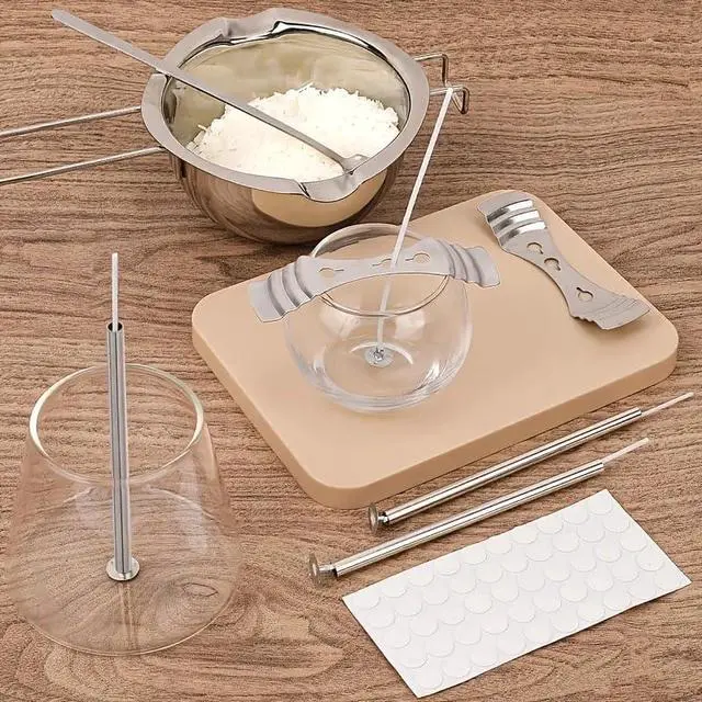 Alt view image 6 of 6 - 200pcs Natural Candle Wick kit,100pcs Wick Stickers with 5pcs Wick Holders and 2pcs Wick Placing Tubefor Soy Wax, Beeswax, Coconut Wax - DIY Candle Making Supplies for Beginners & Professionals
