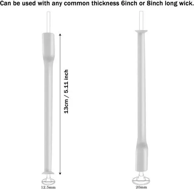 Alt view image 2 of 7 - 15 Pcs Candle Wick Placing Tube Candle Wick Centering Placement Booster Tools for DIY Candle Making