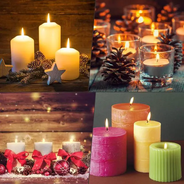 Alt view image 6 of 6 - buluker 300Pcs Functional Smokeless Candle Wicks - Pre Waxed Cotton Wick with Metal Sustainer Tabs for Pillar Candle Making and DIY, 9cm/3.5in, 15cm/6in, 20cm/8in