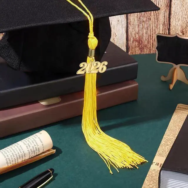 Alt view image 3 of 7 - TecUnite 2026 Graduation Tassel with Year Charm for Summer Graduation Trade School Community College Nursing School Graduates Ceremony Cap Tassel Accessories(Gold)