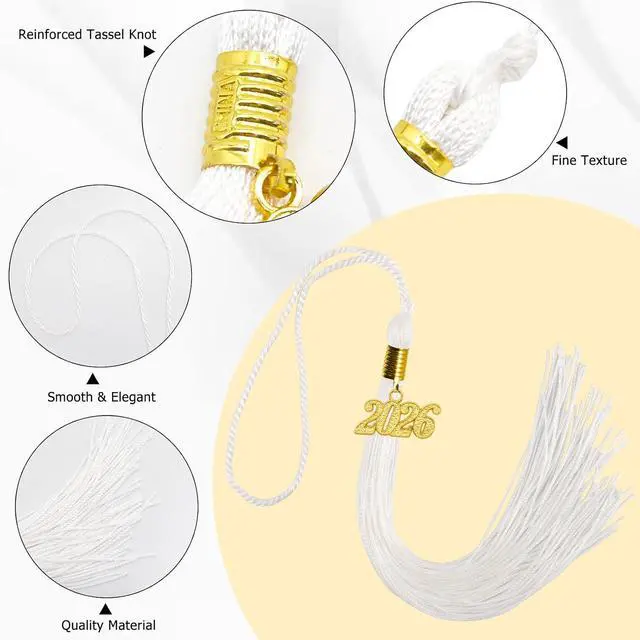 Alt view image 5 of 6 - GraduationMall Single&Multiple Color Graduation Tassel with 2026 Year Charm 9"