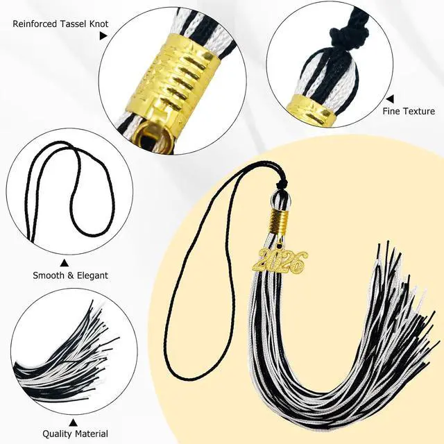 Alt view image 5 of 6 - GraduationMall Single&Multiple Color Graduation Tassel with 2026 Year Charm 9"