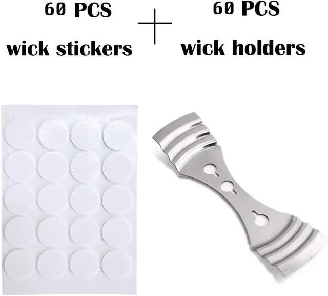 Alt view image 7 of 7 - 20pcs Metal Candle Wick Centering Devices Stainless Steel Candle Wick Holder for Candle Making Candle Wick Holders, Silver, phi1069