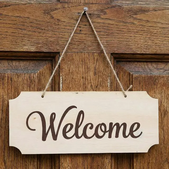 Alt view image 6 of 7 - 3 Pack Blank Wood Sign for Craft, Unfinished Hanging Wood Sign with Hole Blank Rectangle Hanging Wooden Plaque Door Wall Art Decoration for Painting Writing DIY Home Crafts