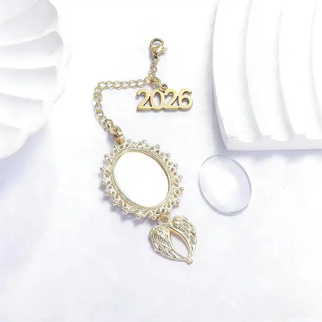 Alt view image 3 of 6 - ARHTF 2026 Graduate Memorial Photo Charm Tassel Memorial Charm Class of 2026 Graduation 2026 DIY in Memory Mortarboard Decoration for Cap and Gown Ceremony Charms