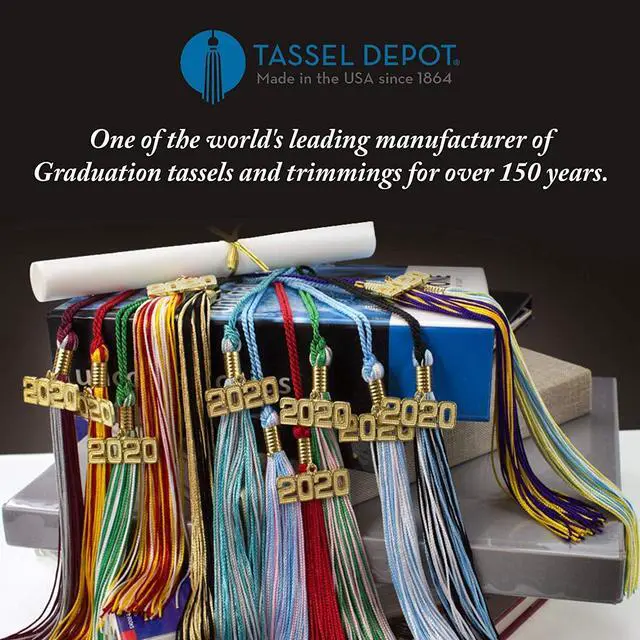 Alt view image 4 of 4 - Tassel Depot 2026 Purple/White Graduation Tassel - Every School Color Available - Made in USA