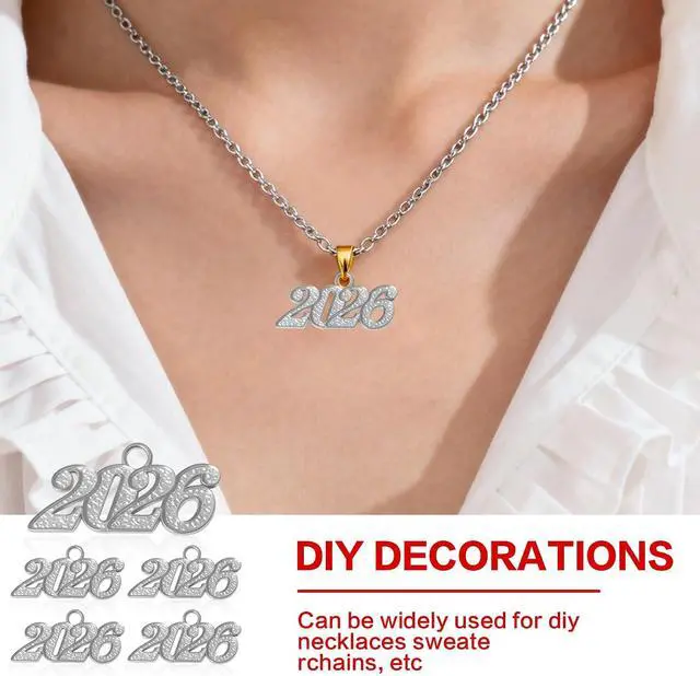 Alt view image 7 of 7 - 2026 Charms, 6 PCS Graduation Tassel Charm, Charms for Graduations Cap Tassel 2026 Year Charm for Graduate Hats Graduations Decorations