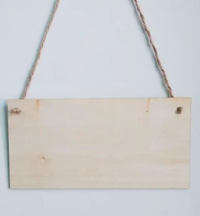 Alt view image 3 of 4 - 4 Pcs Unfinished Wood Sign Blank Hanging Wooden Plaque DIY Craft Project Wood for Pyrography, Painting, Writing, and Home DIY Crafts 3.93x7.87 inch