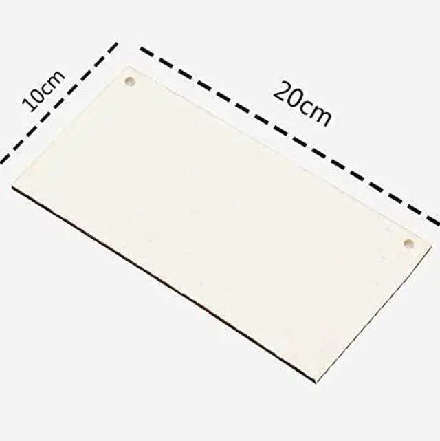 Alt view image 4 of 4 - 4 Pcs Unfinished Wood Sign Blank Hanging Wooden Plaque DIY Craft Project Wood for Pyrography, Painting, Writing, and Home DIY Crafts 3.93x7.87 inch