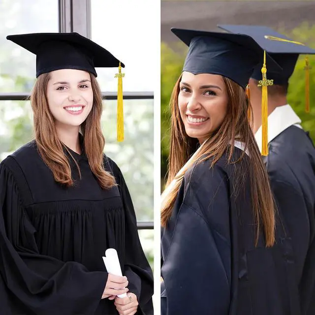 Alt view image 7 of 7 - 2026 Tassel Graduation Gold Graduation Tassel 2026 with Date Charm (Gold)