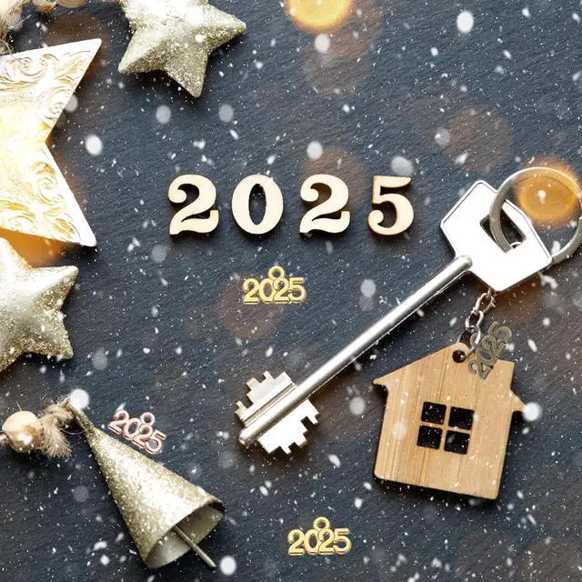 Alt view image 5 of 6 - MECCANIXITY 2025 Graduation Year Charm 3D Metal Tassel Year Number Charm Year Pendant Mini for DIY Anniversary Jewelry Making Crafts