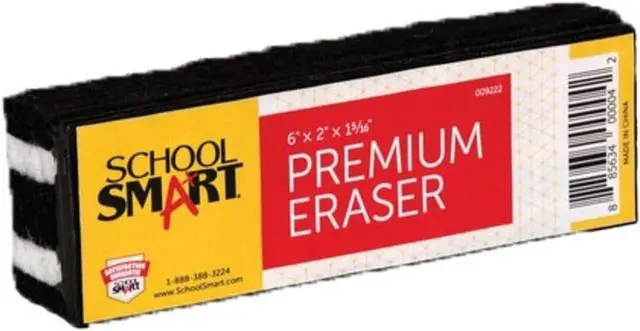 Alt view image 6 of 7 - School Smart Premium Chalkboard Eraser, 6 x 2 x 1-5/16 Inches, Felt, Black/White