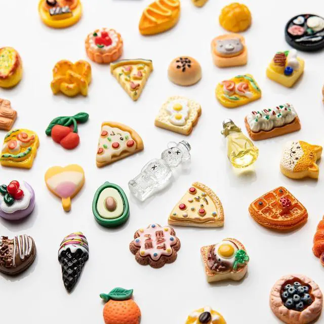 Alt view image 6 of 7 - Slime Charms Food Cute Set - Mixed Lot Assorted Food Resin Flatback Cute Sets for DIY Crafts Making,Decorations,Scrapbooking,Embellishments,Hair Clip 25pcs