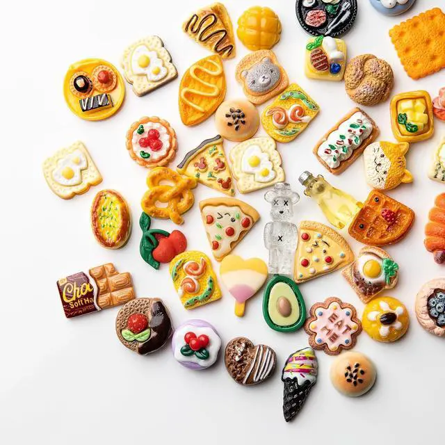 Alt view image 7 of 7 - Slime Charms Food Cute Set - Mixed Lot Assorted Food Resin Flatback Cute Sets for DIY Crafts Making,Decorations,Scrapbooking,Embellishments,Hair Clip 25pcs