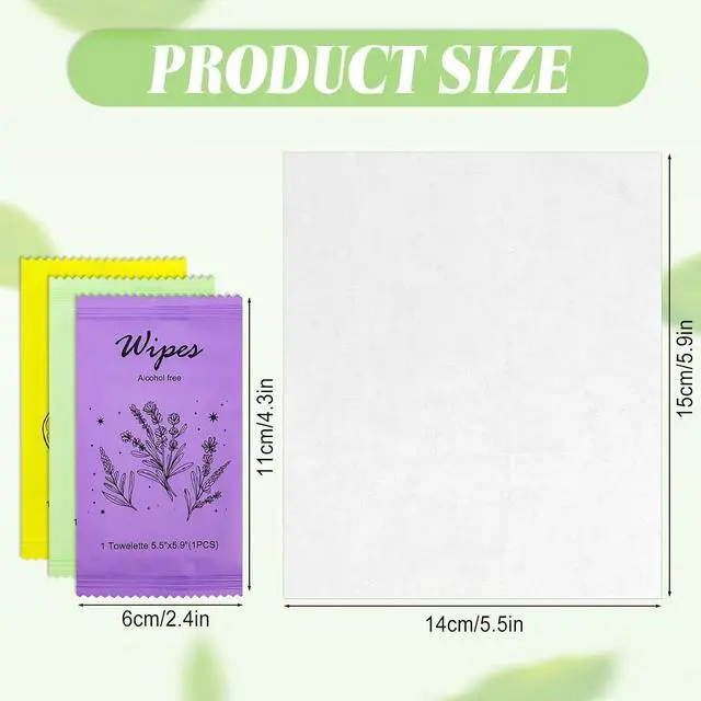 Alt view image 3 of 6 - Individual Hand Wipes Wet Wipes Travel Size,Wet Wipes Individually Wrapped | 60PCS Bulk Cleansing Travel Size Wipes for Wedding Travel Restaurant Barbecue(Mint,Lemon,Lavender)