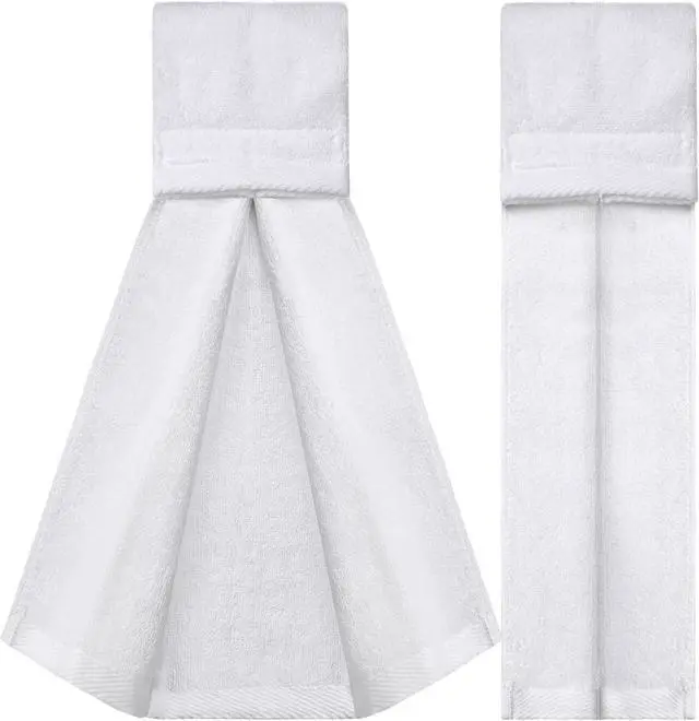 Main image of Shimeyao 2 Pcs White Cotton Sports Football Pitching Towel with Closure | Button Pitching Towel, Cotton Sports Football Accessories, Baseball Practice Gym Towels for Sports Gym Men Women