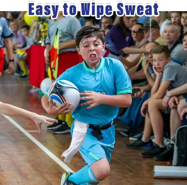 Alt view image 4 of 7 - Shimeyao 2 Pcs White Cotton Sports Football Pitching Towel with Closure | Button Pitching Towel, Cotton Sports Football Accessories, Baseball Practice Gym Towels for Sports Gym Men Women