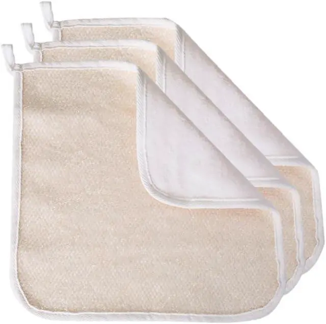 Alt view image 2 of 7 - PARADISO Evriholder Soft-Weave Exfoliating Wash Cloths, Pack of 3, White | Dual-Textured Reusable Wash Cloth for Face and Body Cleansing, Machine Washable for Easy Cleaning