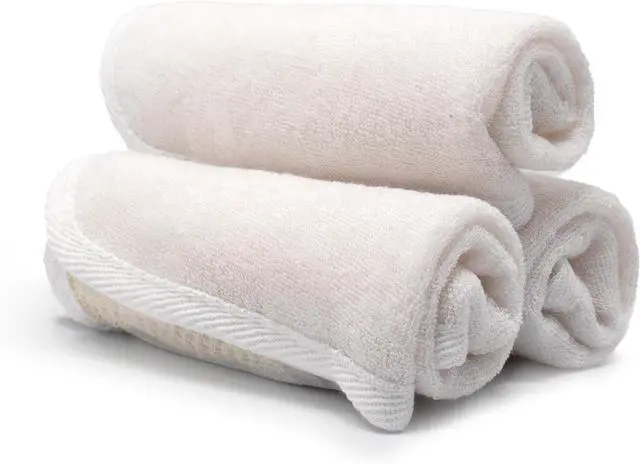 Main image of PARADISO Evriholder Soft-Weave Exfoliating Wash Cloths, Pack of 3, White | Dual-Textured Reusable Wash Cloth for Face and Body Cleansing, Machine Washable for Easy Cleaning