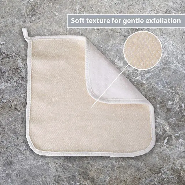 Alt view image 4 of 7 - PARADISO Evriholder Soft-Weave Exfoliating Wash Cloths, Pack of 3, White | Dual-Textured Reusable Wash Cloth for Face and Body Cleansing, Machine Washable for Easy Cleaning