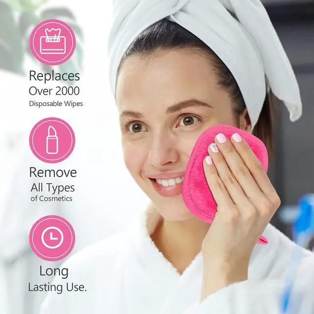 Alt view image 4 of 7 - Orighty Makeup Remover Cloths, 12 Pack Makeup Eraser Cloth, 5 x 5 Inch | Make Up Removal Face Cleansing Cloth, Reusable Make Up Remover Pads Remove Instantly Dirt with Just Water