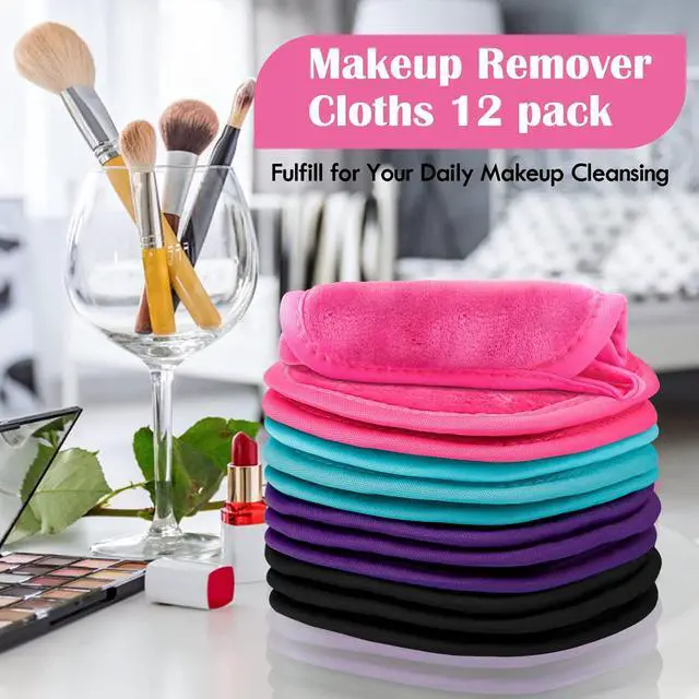 Alt view image 7 of 7 - Orighty Makeup Remover Cloths, 12 Pack Makeup Eraser Cloth, 5 x 5 Inch | Make Up Removal Face Cleansing Cloth, Reusable Make Up Remover Pads Remove Instantly Dirt with Just Water