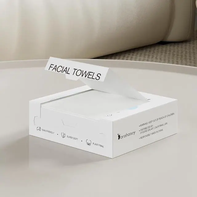 Alt view image 7 of 7 - Disposable Face Towels Travel, 12"×12" Extra Large Face Towelettes, Ultra Soft Facial Towels for Sensitive Skin, Makeup Remover Dry Wipes, 20 Count (1 Pack)