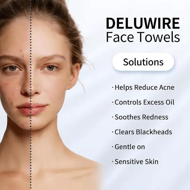 Alt view image 3 of 7 - Face Towels Disposable XL 10"×12", Ultra Soft Facial Towels, 50 Count | Thick Biodegradable Face Towels, Plant Fiber Dry Wipes for Sensitive Skin, Makeup Remover & Face Cleansing