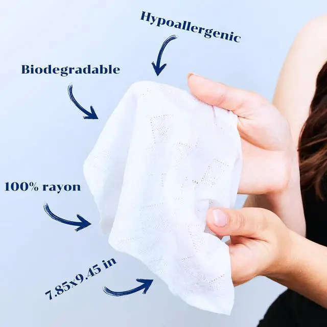 Alt view image 5 of 6 - 100 Compressed Towels Tablets | Biodegradable & Hypoallergenic, Face Towel, Travel & Makeup Remover Wipes, Hiking & Camping