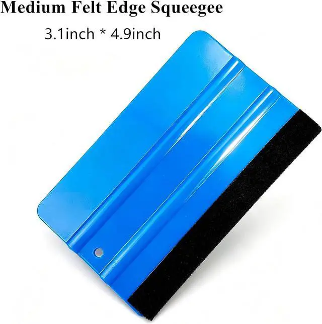 Alt view image 4 of 7 - 3 Piece Felt Edge Squeegee, 4inch - 5inch - 6inch Vinyl Wrap Squeegee, Scratch-Free for Decals, Adhesive Vinyl, Window Film, Wallpaper
