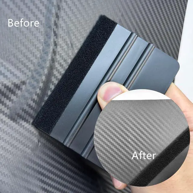 Alt view image 7 of 7 - 3 Piece Felt Edge Squeegee, 4inch - 5inch - 6inch Vinyl Wrap Squeegee, Scratch-Free for Decals, Adhesive Vinyl, Window Film, Wallpaper