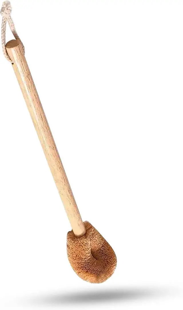 Main image of Naturals Toilet Bowl Brush - Natural Coconut Fiber Golf Head & Long Wooden Handle for Effective Cleaning for Bathroom Toilet - Eco-Friendly & Durable - 2 Pack Brushes with 2 Wall Hooks